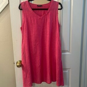 APNY 100% Linen dress red Sheath